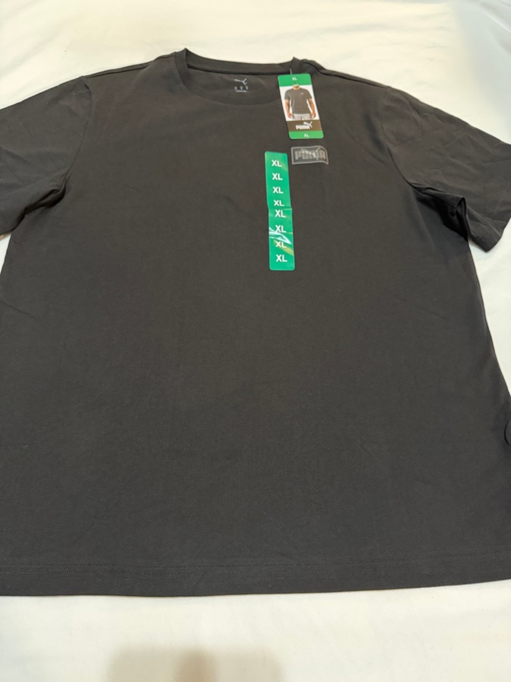 Puma Men's Crew Neck Cotton T-Shirt in Black XL NWT - Picture 2 of 7